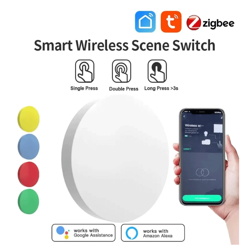 Smart Home Assistant - Tuya ZigBee Smart Wireless Button Scene