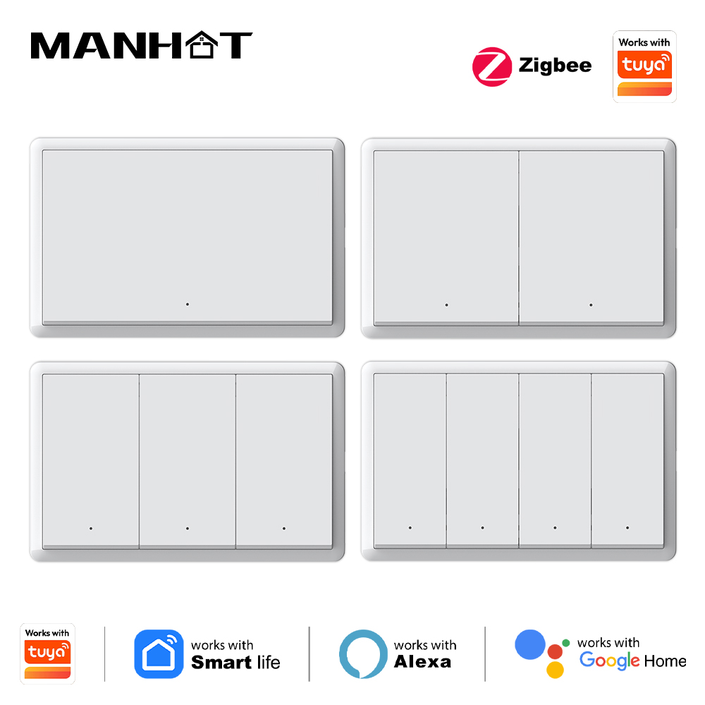 Smart Light Switch - Manhot Smart zigbee Switch No Neutral