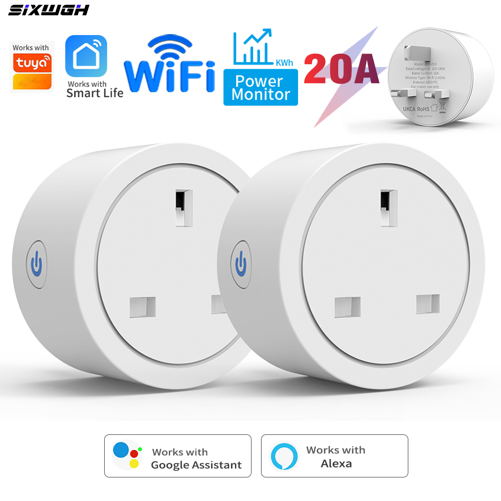 Smart Home Energy App - 20A Tuya WiFi Smart UK Plug