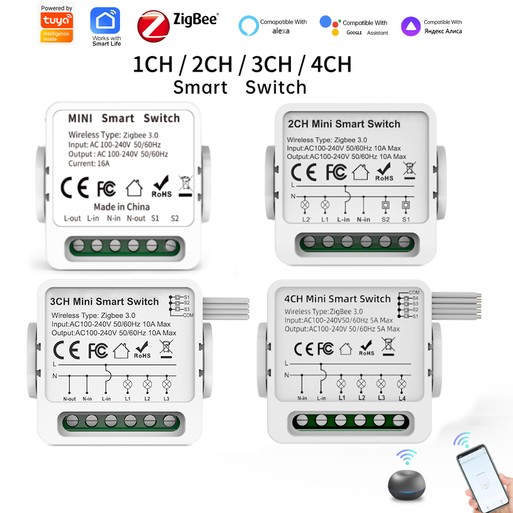 Smart Light Switch - Tuya Zigbee 3.0 Smart Switch 1/2/3/