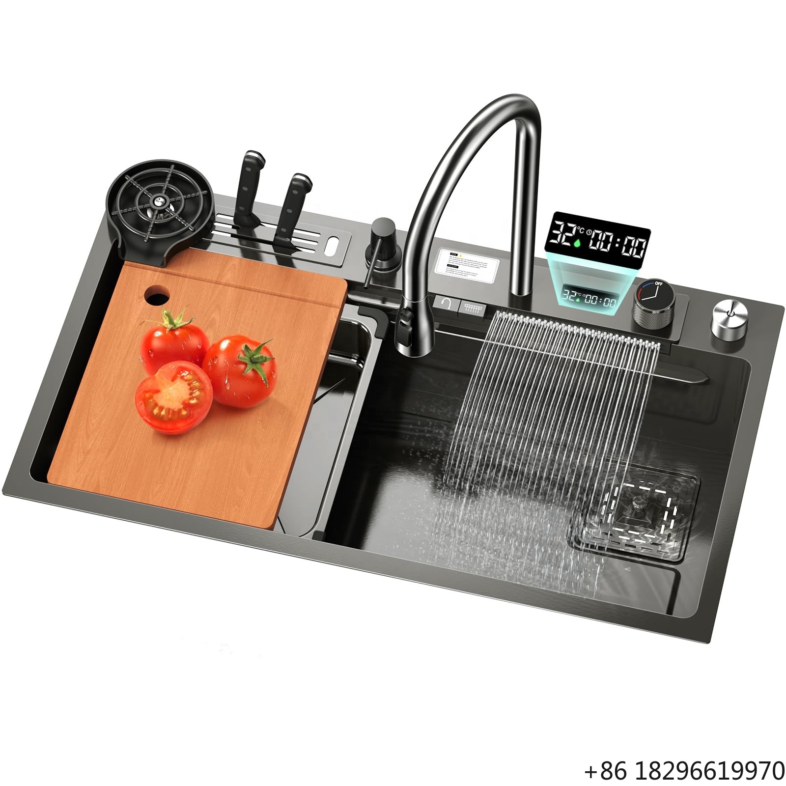 Smart Home Kitchen - Modern Smart Stainless Steel Nano Black
