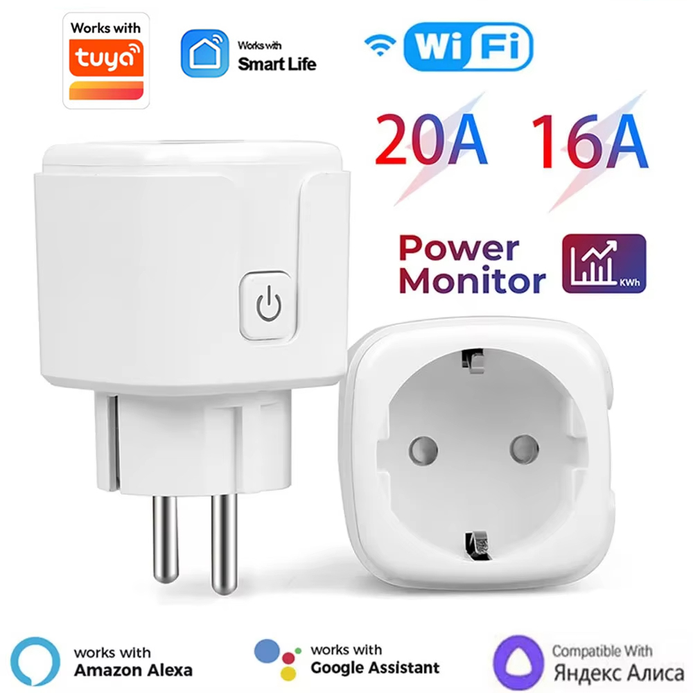 Smart Home Energy App - 20A EU Smart Plug Wifi Socket