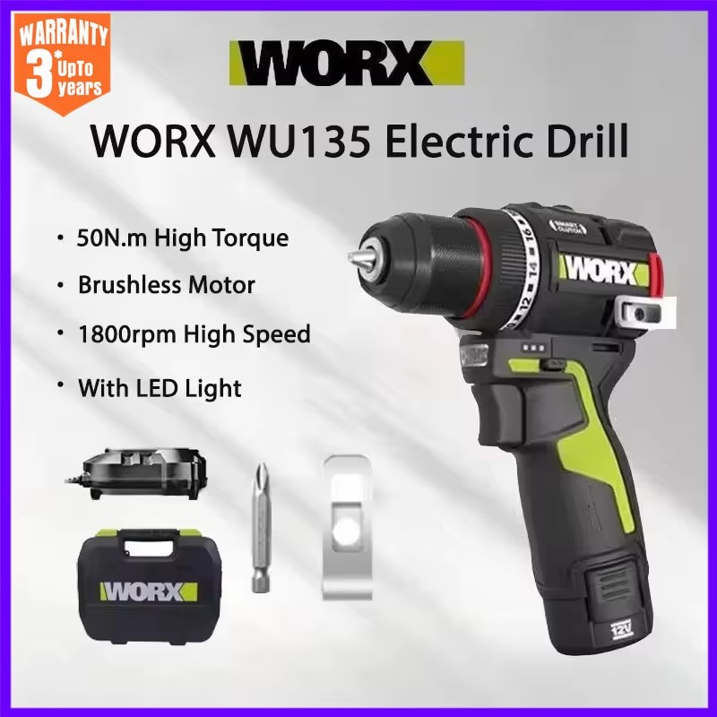 Smart Home Improvement - WORX WU135 Cordless Electric Drill 12V