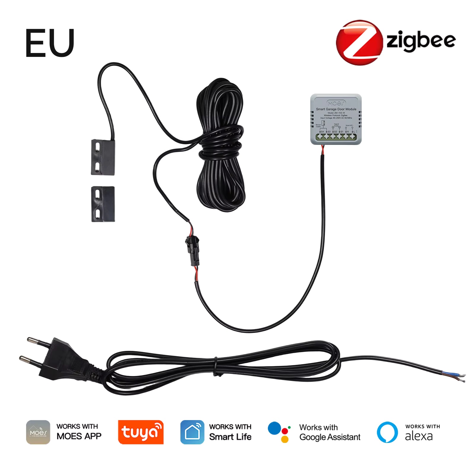 Smart Home Voice Assistant - MOES Zigbee Garage Door Controller Module