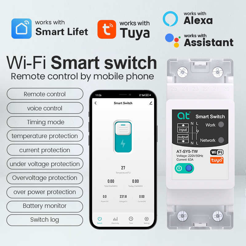 Smart Home Energy App - TUYA WIFI Smart Circuit Breaker energy