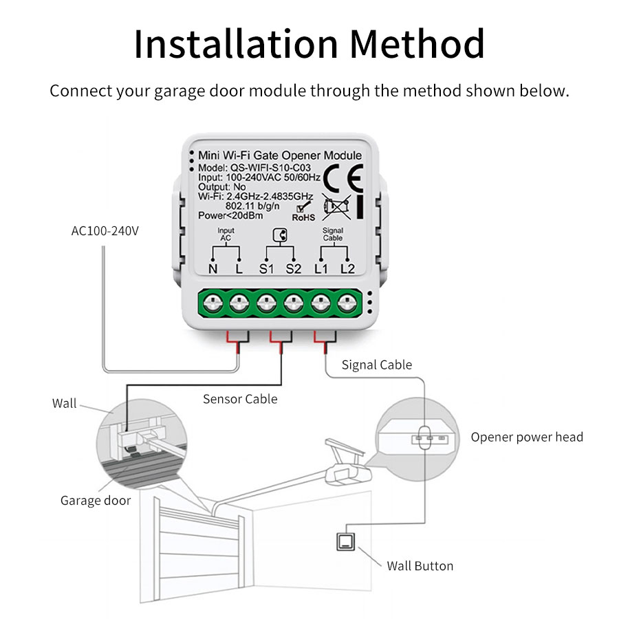 Tuya Smart Garage Door Switch  - Smart Home Voice Assistant review and price