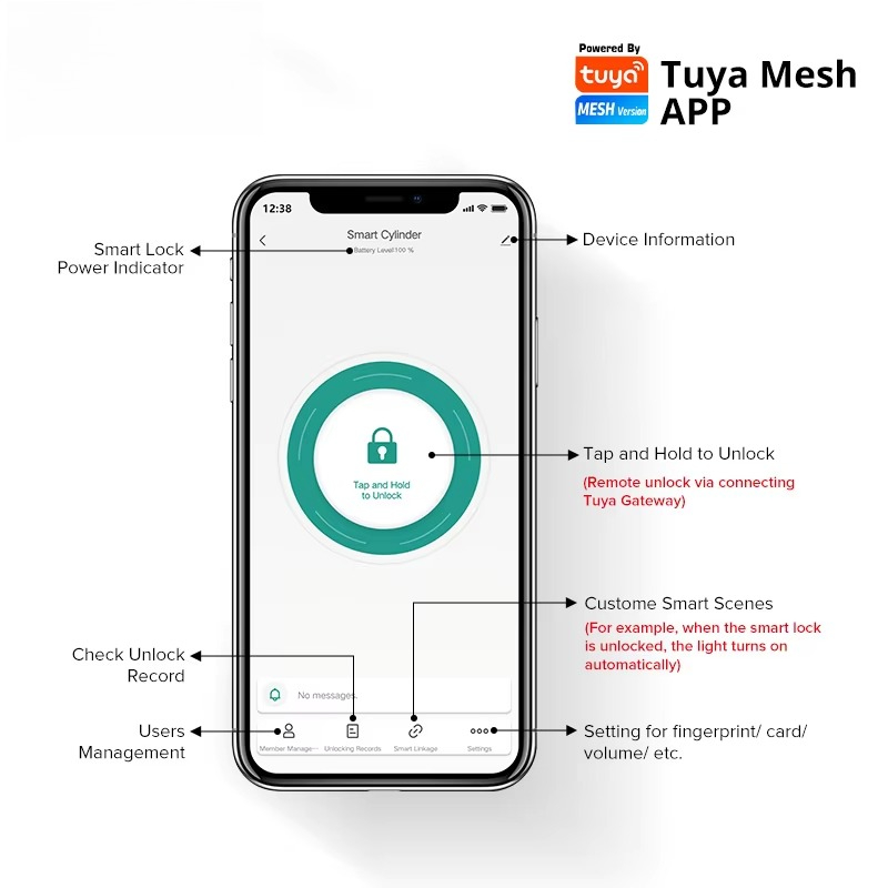 Tuya Wifi Smart Cylinder Door  - Airbnb Smart Home review and price