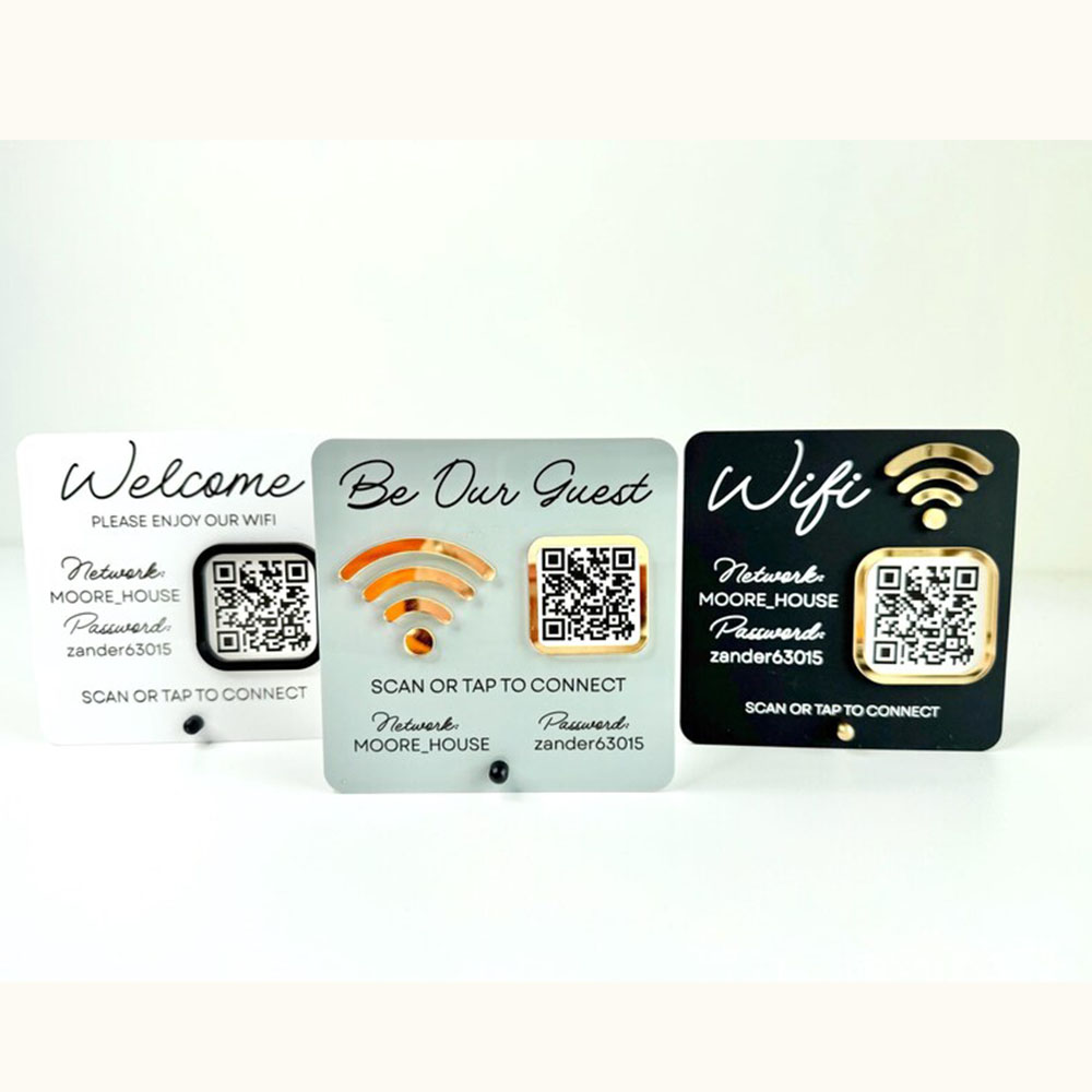 Customizable Acrylic WiFi Sign - Airbnb Smart Home review and price