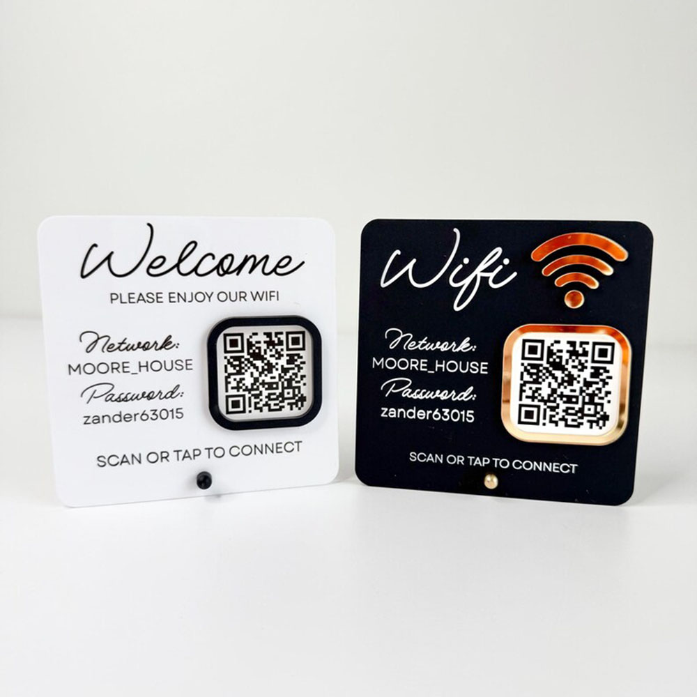 Customizable Acrylic WiFi Sign - Airbnb Smart Home review and price