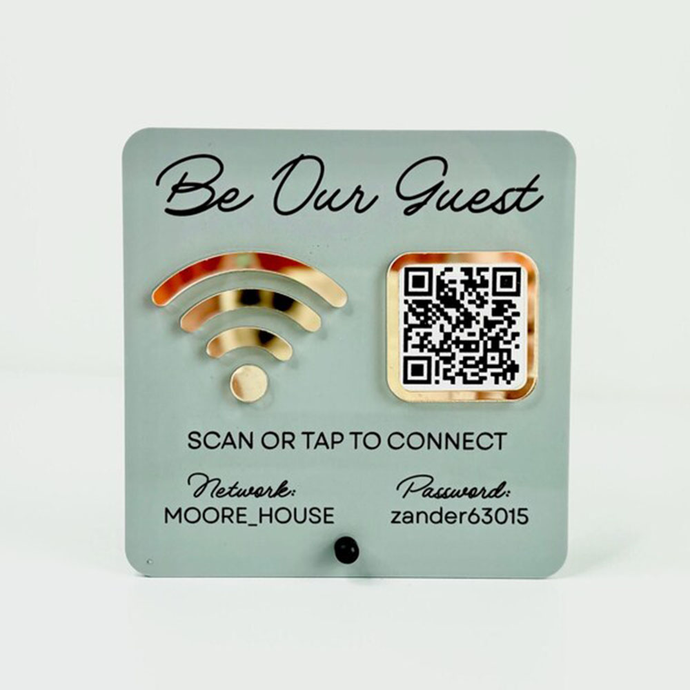 Customizable Acrylic WiFi Sign - Airbnb Smart Home review and price