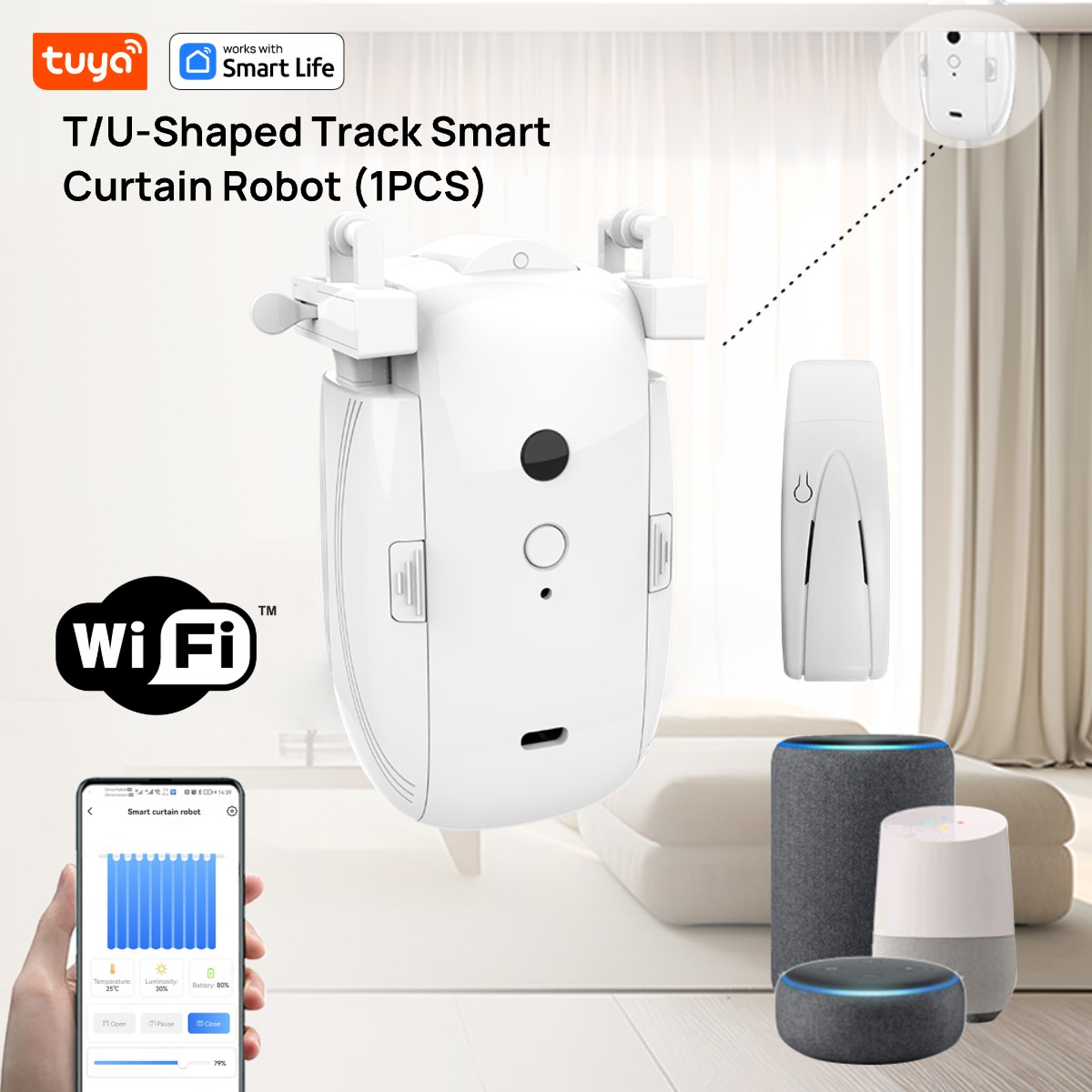 Tuya Smart WiFi Curtain Robot  - Smart Curtain Robot review and price
