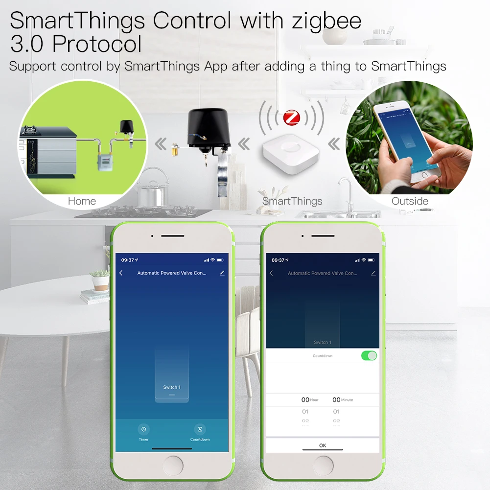 MOES ZigBee 3.0 Smart Gas Wate - Smart Home Voice Assistant review and price