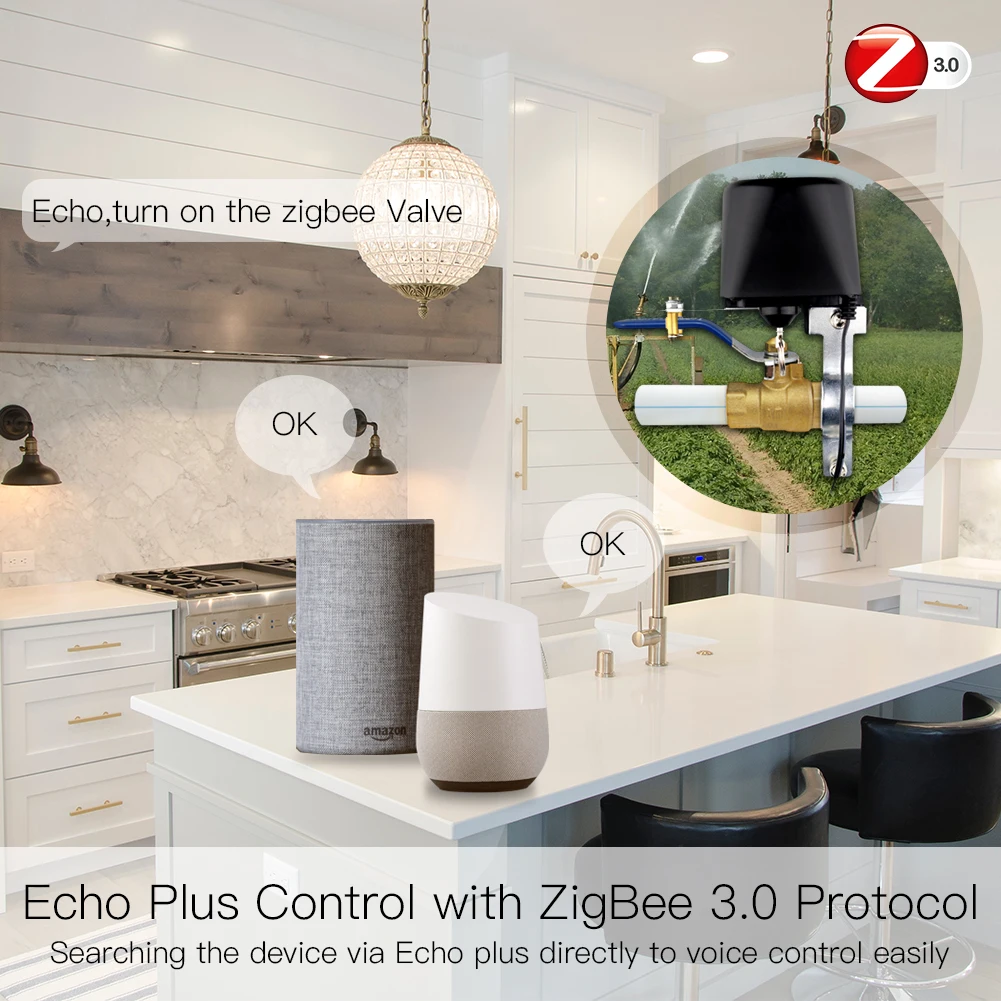 MOES ZigBee 3.0 Smart Gas Wate - Smart Home Voice Assistant review and price