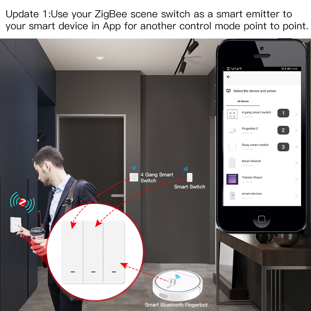 MOES Tuya ZigBee Scene Switch  - Smart Light Switch review and price