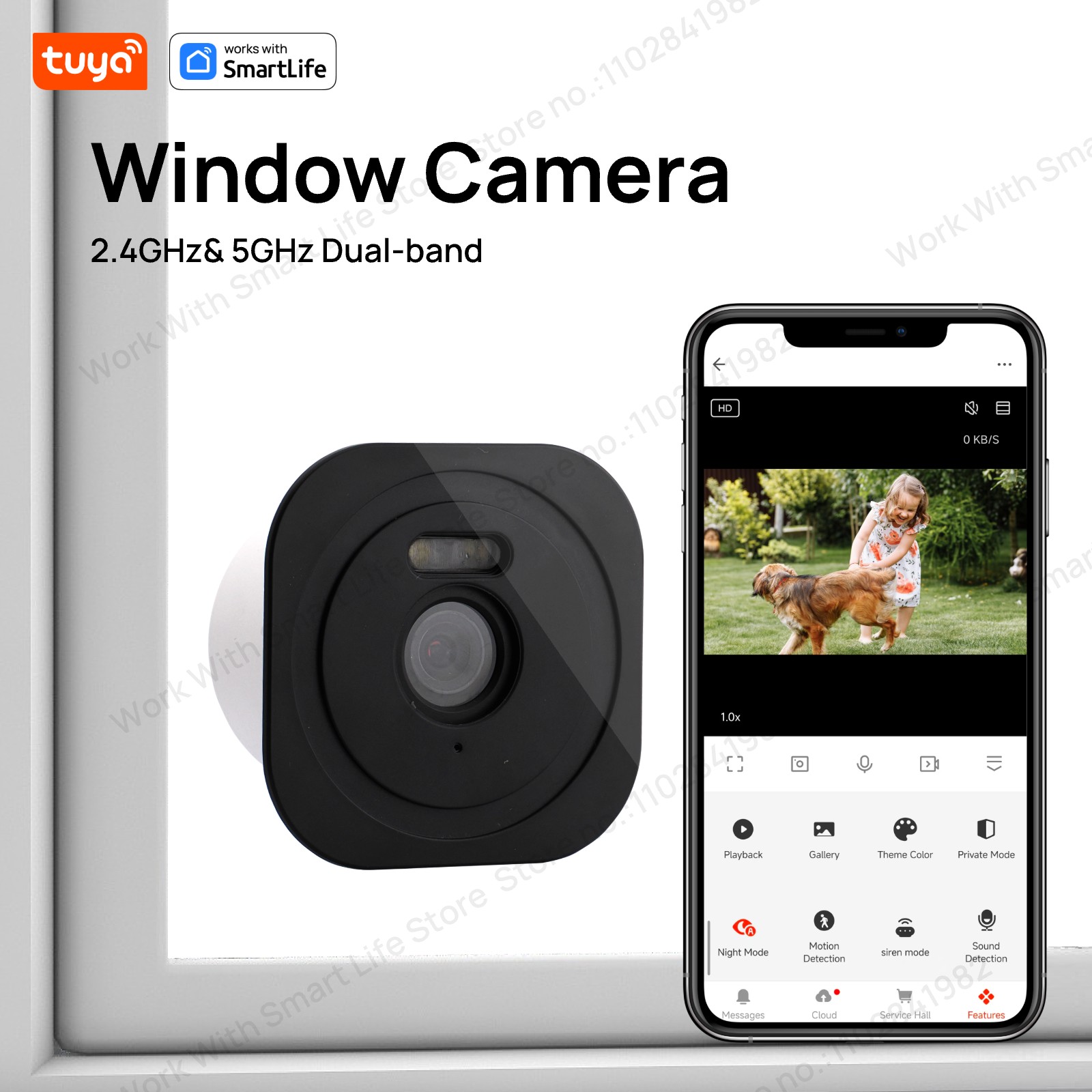 3MP 2K Tuya Window Camera,2.4G - Smart Home Os review and price