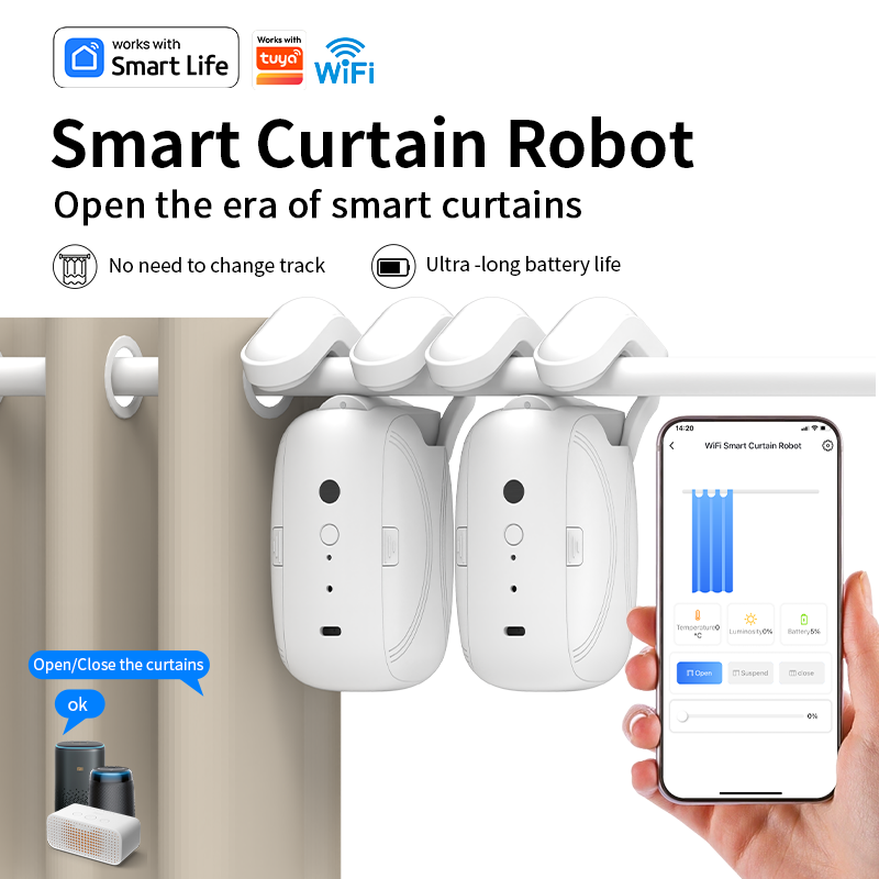 2pcs Wi-Fi Smart Curtain Robot - Smart Curtain Robot review and price