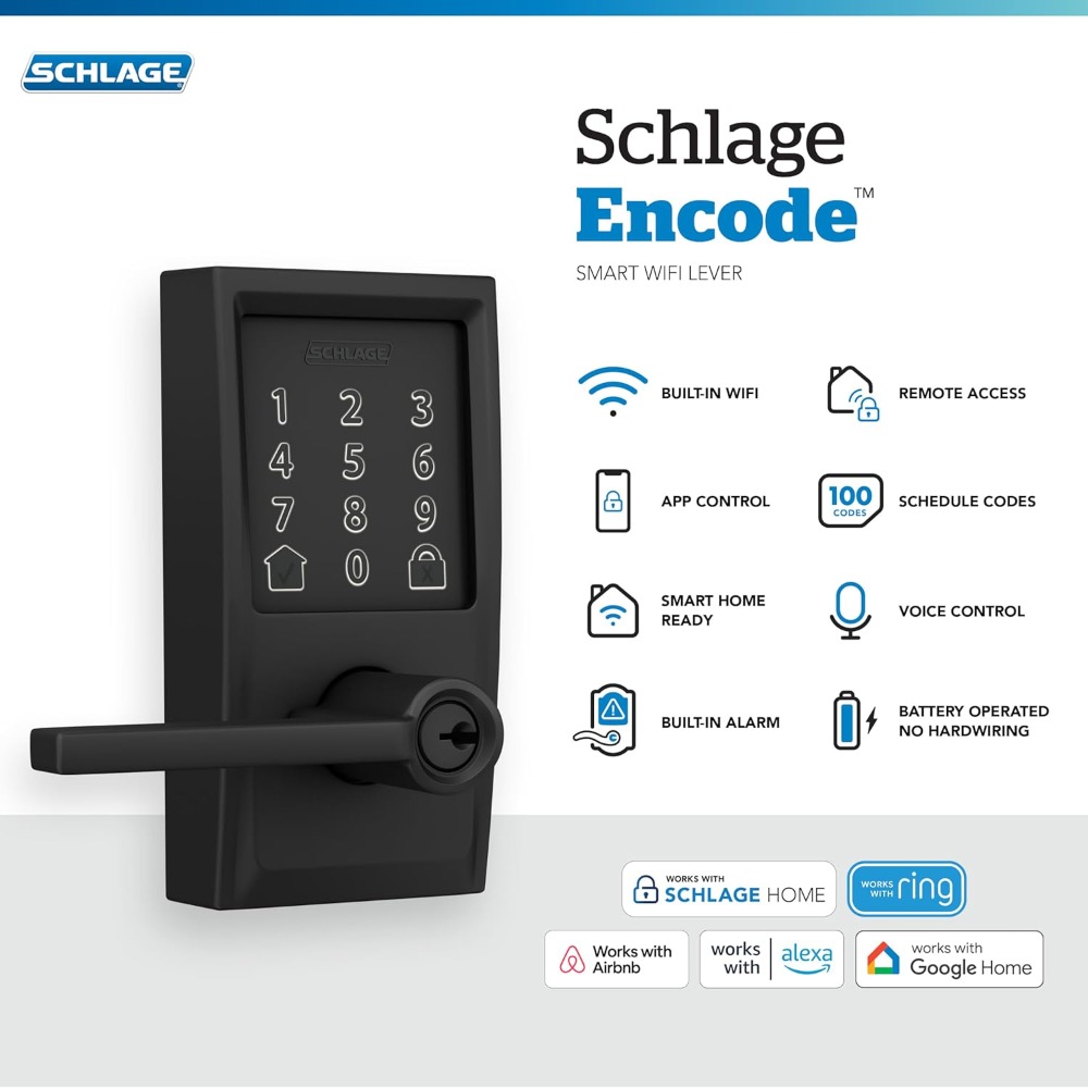 Smart Wi-Fi Lock Lever Handle  - Airbnb Smart Home review and price