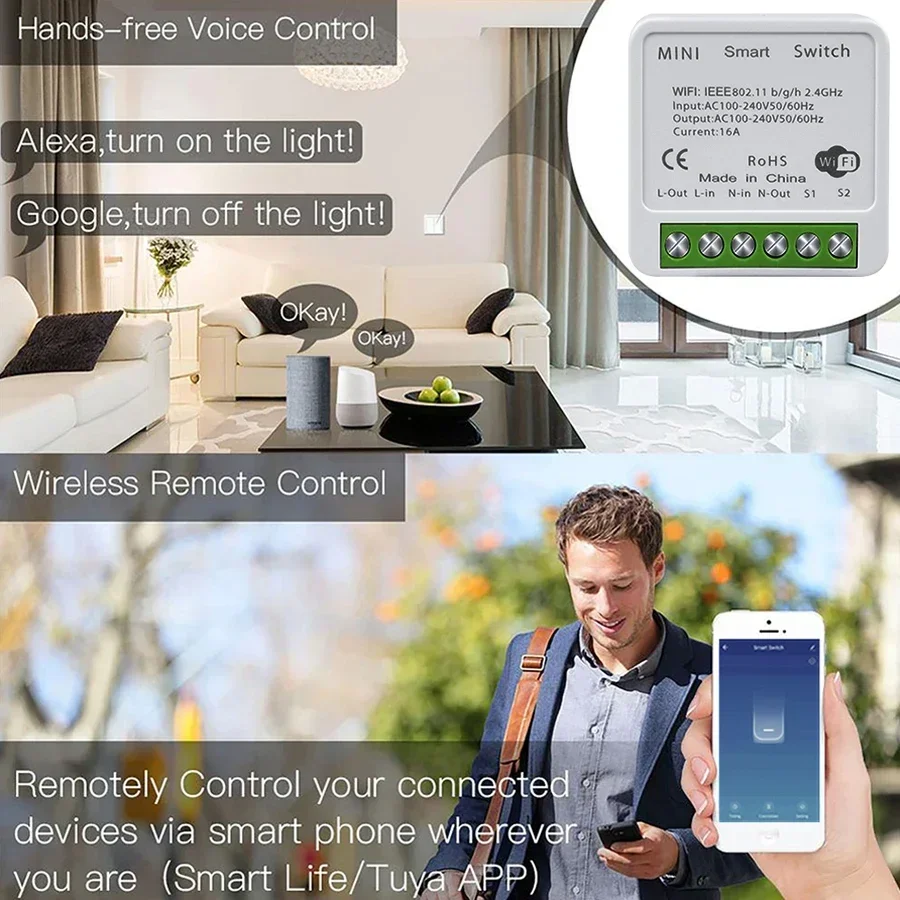 Tuya WiFi Smart Switch Module  - Smart Home Assistant review and price