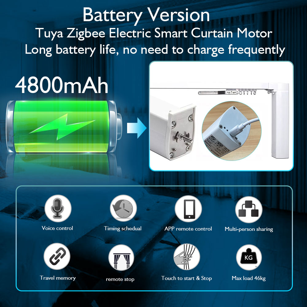 Tuya Battery Electric Curtain  - Smart Curtain Robot review and price