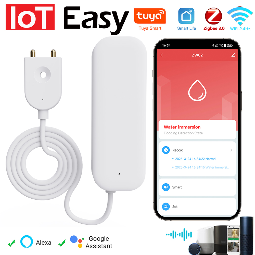 Tuya WiFi ZigBee Water Sensor  - Smart Home Network review and price