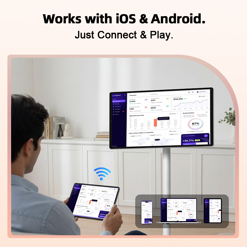 21.5 Inch IPS Android TV Telev - Smart Home Speaker review and price